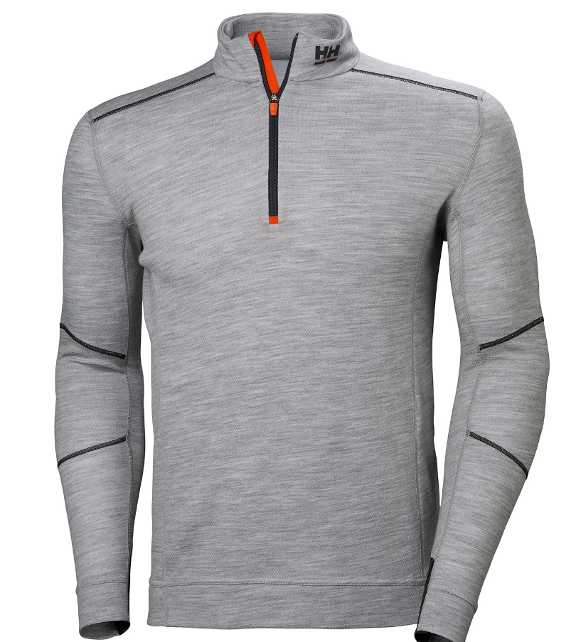 HELLY HANSEN 75107_930, HH LIFA MERINO HALF ZIP, GREY MELANGE