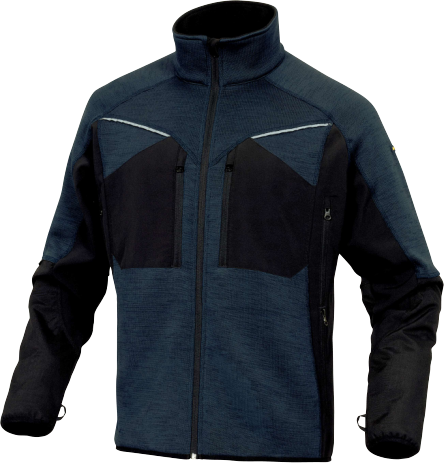 DP NAGOYA sportsweater, marineblauw, 96% softshell, polyester en 4% elasthaan maat L