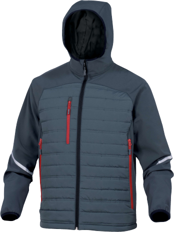 DP MOTION, Softshell, 96% / 04% pol/elasthaan,  kleur grijs, EN ISO 13688:2013, maat  S