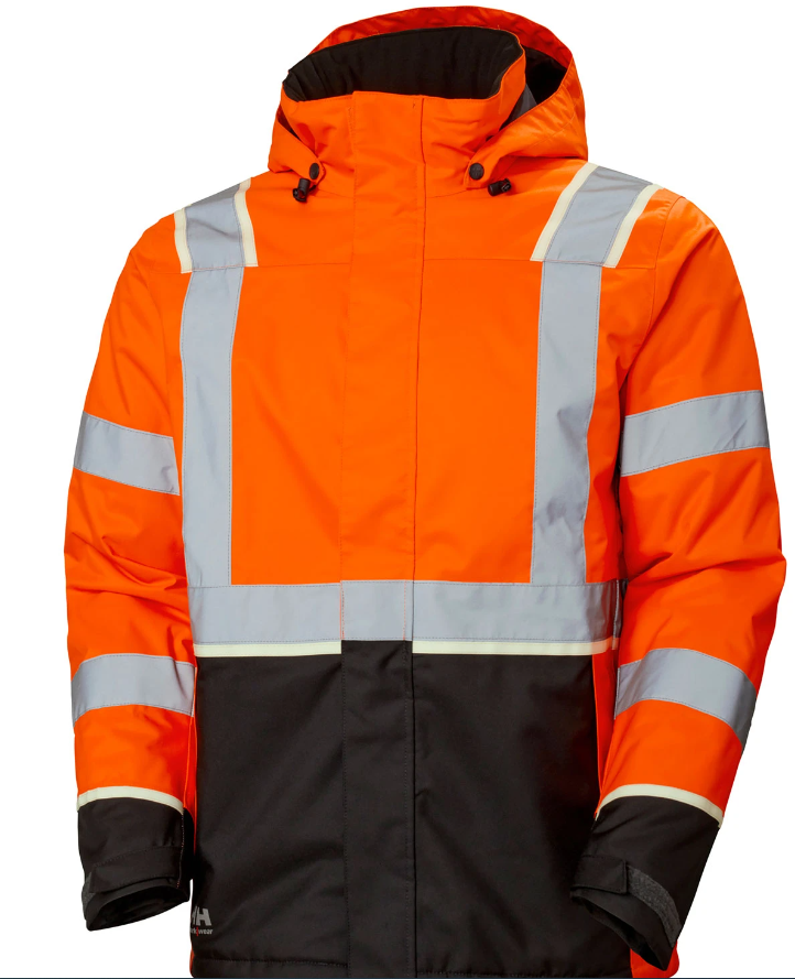 [103-009955-02] HELLY HANSEN 71355_269, UC-ME WINTER JACKET, HI VIS ORANGE/EBONY (XS)