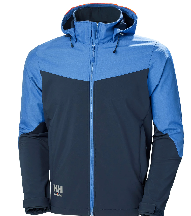 [103-009959-03] HELLY HANSEN 74290_595, OXFORD H. SOFTS JACKET, NAVY/STONE BLUE (S)