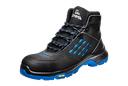 EMMA Crossforce X High D S3 ESD hoge veiligheidsschoen, Carbon neus, Vibram-zool, zwart/blauw, R-Pet veters