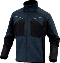 [999-301845-05] DP NAGOYA sportsweater, marineblauw, 96% softshell, polyester en 4% elasthaan maat L