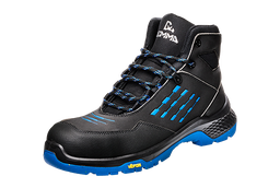 [102-000976] EMMA Crossforce X High D S3 ESD hoge veiligheidsschoen, Carbon neus, Vibram-zool, zwart/blauw, R-Pet veters